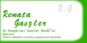 renata gaszler business card